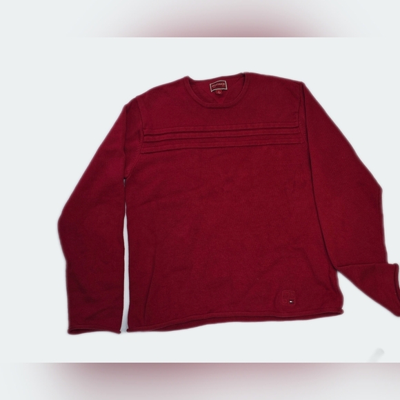 Tommy Hilfiger Women's Red Cotton Knit Pullover Sweater. Med - Picture 5 of 16